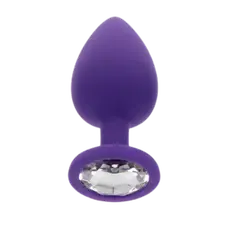 Toy Joy Large Diamond Booty Jewel - Пробка анальная, 9х4 см (фиолетовая)