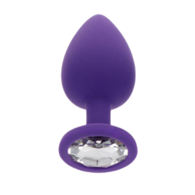 Toy Joy Large Diamond Booty Jewel - Пробка анальная, 9х4 см (фиолетовая)