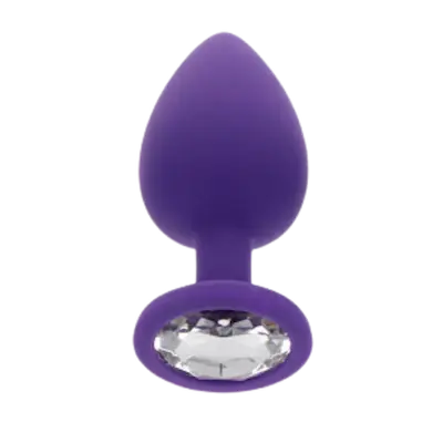 Toy Joy Large Diamond Booty Jewel - Пробка анальная, 9х4 см (фиолетовая)