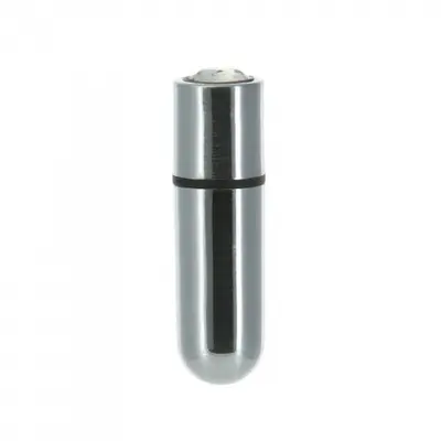 PowerBullet - First-Class Bullet 2.5" with Key Chain Pouch - Вібропуля (срібляста)
