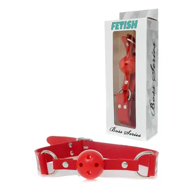 Ball Gag Red - Fetish Boss Series - Кляп з отворами (червоний)