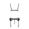 Passion NESSY SET - Эротический комплект белья, L/XL (черный)