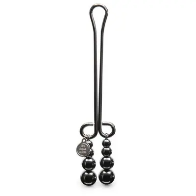 Fifty Shades Darker Just Sensation Beaded - затискач для клітора, 10 см (сріблястий)