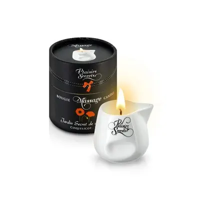 Plaisirs Secrets Poppy - Массажная свеча с ароматом красного мака, 80 мл