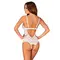 Obsessive Heavenlly crotchless teddy - еротичне тедді з відкритою промежиною, XL/2XL (білий)