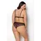 Passion Amberly Set - Комплект белья: бюст и трусики с кружевом, 6XL/7XL