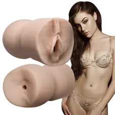 Doc Johnson Sasha Grey Ultraskyn 2 Fuckhole - двойной мастурбатор, 15.7х6.4 см (телесный)