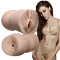 Doc Johnson Sasha Grey Ultraskyn 2 Fuckhole - двойной мастурбатор, 15.7х6.4 см (телесный)