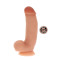 Get Real Silicone Dildo 7 inch w Balls - Силиконовый фаллоимитатор с мошонкой, 18х3.5 см (телесный)