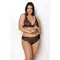 Passion Amberly Set - Комплект белья: бюст и трусики с кружевом, 6XL/7XL
