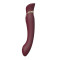 Zalo Queen Set Pulse Wave Clit Stim - Премиальный вибратор для клитора с насадкой для вакуумной стимуляции, 21.6х3.5 см (бордовый)