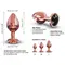 Dorcel Diamond Plug M металева анальна пробка із кристалом, 8.3х3.4 см (чорний)