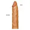 LoveToy Pleasure X-Tender Penis Sleeve Brown Add 2" - Реалістична подовжуюча насадка, +5 см (коричневий)