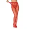 Leg Avenue Nylon Fishnet Pantyhose - Яркие колготки в среднюю сетку, S-L (красный)