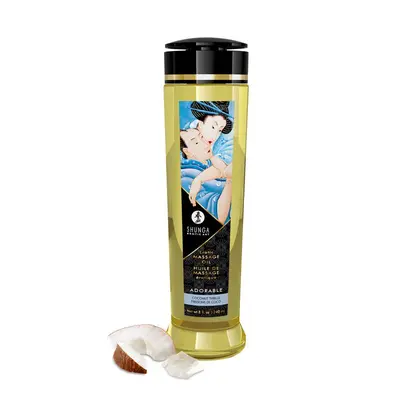 Shunga Adorable Coconut thrills - натуральна зволожуюча масажна олія, 240 мл.