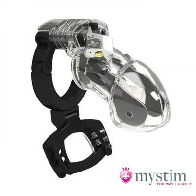 Mystim Pubic Enemy No 3 - with Ball Squeezer - Клітка для члена з електростимуляцією, 8.6х5.2 см