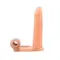 Get Lock Vibration Triple Stimulator Flesh - Насадка на член з вібрацією, 15х3 см (тілесний)
