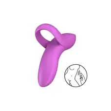 Satisfyer Bold Lover - Вібратор на палець, 9.3х4.5 см (рожевий)