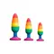 Wooomy Hiperloo Silicone Rainbow Plug L - Анальна пробка, 13.1х3.9 см