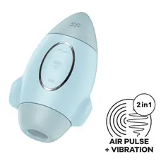 Satisfyer Mission Control - Вакуумный стимулятор, 10 см (голубой)