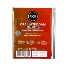 Латексна серветка для орального сексу EXS Oral Latex Dam Cola Scented з ароматом коли