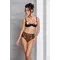 Passion Lovelia Bikini комплект еротичної білизни: відкритий бюстгальтер та трусики, S/M (чорний)