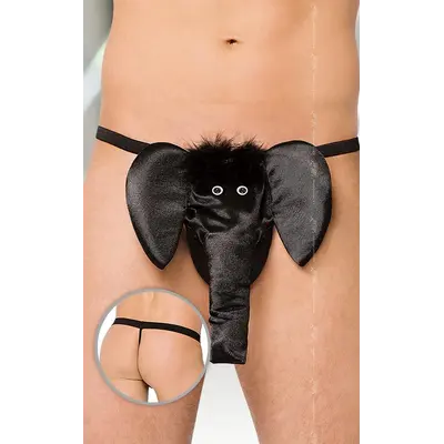 SoftLine - Thong 4416 - Трусы в виде слоника мужские, S-L (чёрные)