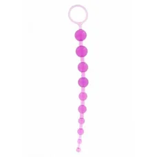 Toy Joy Thai Toy Beads - анальная цепочка на жесткой связке, 25х2.5 см (фиолетовый)