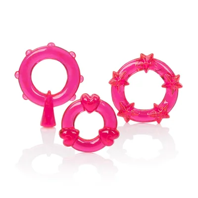 California Exotic Novelties - Red Magic C-Rings - Набор эрекционных колец, 3 шт