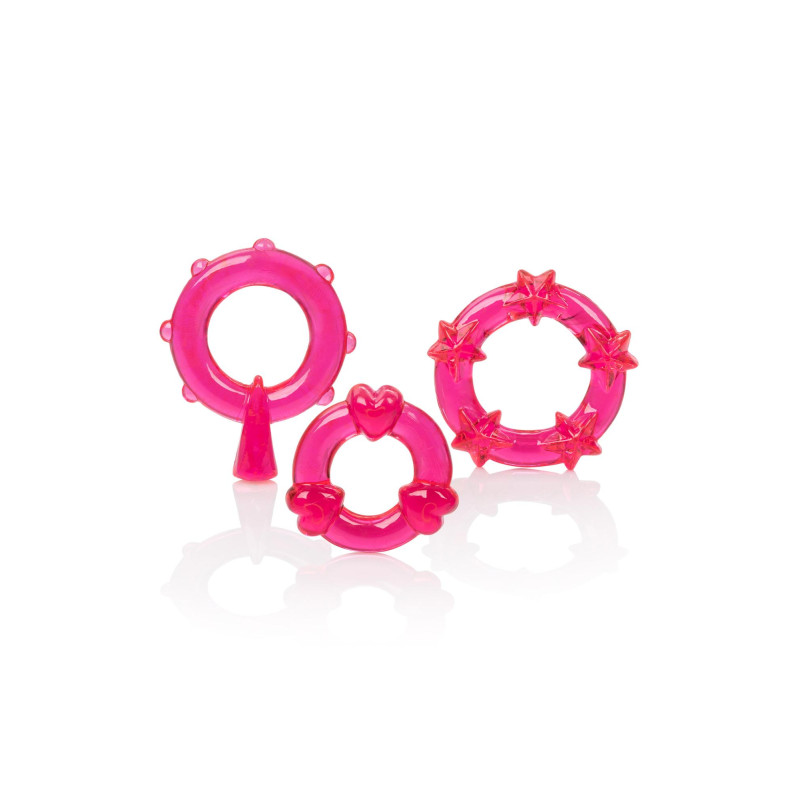 California Exotic Novelties - Red Magic C-Rings - Набор эрекционных колец, 3 шт