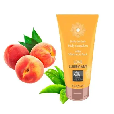 Shiatsu Love White Tea & Peach - лубрикант для оральных ласк со вкусом белого чая и персика, 75 мл