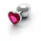 Металева анальна пробка з кристалом Ouch! Heart Gem - розмір M