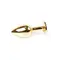 Металева анальна пробка із кристалом Boss Jewellery Gold PLUG