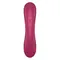 Satisfyer Curvy Trinity 1 - Вакуумний стимулятор + вібратор точки G, 17.5х3.9 см (червоний)