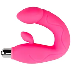 Chisa Raised Grain Goddess Dual Orgasm вибратор для двойной стимуляции точки G и клитора, 25х4 см