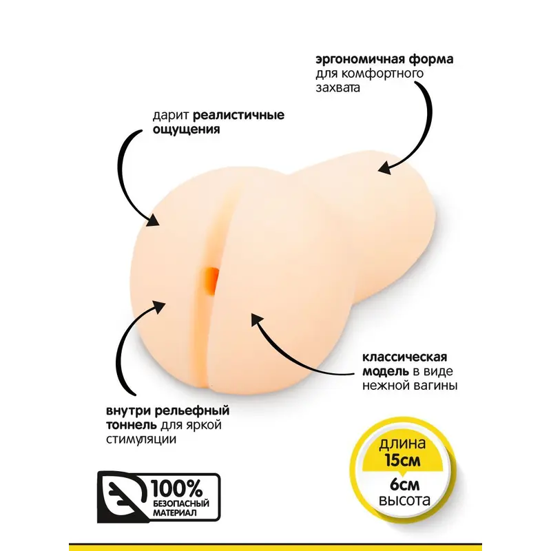 Brazzers T115 Мастурбатор - анус, 15х6 см Brazzers T115 Мастурбатор - анус, 15х6 см