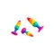 Wooomy Hiperloo Silicone Rainbow Plug L - Анальна пробка, 13.1х3.9 см