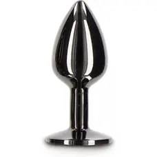 Taboom - S Butt Plug With Diamond Jewel - Анальная пробка, 7.2х2.7 см (черный)