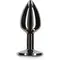 Taboom - S Butt Plug With Diamond Jewel - Анальна пробка, 7.2х2.7 см (чорний)