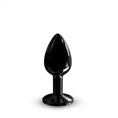 Dorcel - Diamond Plug - Металева анальна пробка з прикрасою у вигляді кристала (чорна) S