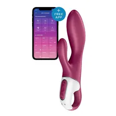 Satisfyer Heated Affair - Вибратор кролик, 20х3.5 см (бордовый)
