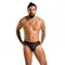 Passion - 030 SLIP OPEN TOM black - Чоловічі труси з ланцюжком спереду, S/M