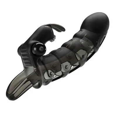 LyBaile Pretty Love Penis Sleeve Vibro Black - Насадка на пенис, +4 см (чёрный)