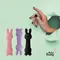 FeelzToys Mister Bunny - Мини-вибратор с двумя насадками, 13.5х3.5 см, (черный)