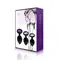 Rianne S: Booty Plug Set набір анальних пробок з кристалом, діаметр 2,7см, 3,5см, 4,1см (чорний)