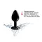 Dorcel - Diamond Plug - Металева анальна пробка з прикрасою у вигляді кристала (чорна) S