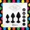 FeelzToys Bibi Butt Plug Set 3 - Набор силиконовых анальных пробок, 3 шт (черный)