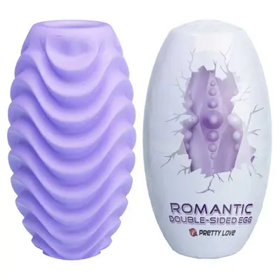 Pretty Love Romantic Double Sided Egg Masturbator - Мастурбатор, 8,6 х4. 6 см (фіолетовий)