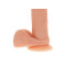 Get Real Silicone Dildo 8 Inch w Balls - Силиконовый фаллоимитатор с мошонкой, 17.5х4 см (телесный)