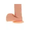 Get Real Silicone Dildo 8 Inch w Balls - Силиконовый фаллоимитатор с мошонкой, 17.5х4 см (телесный)